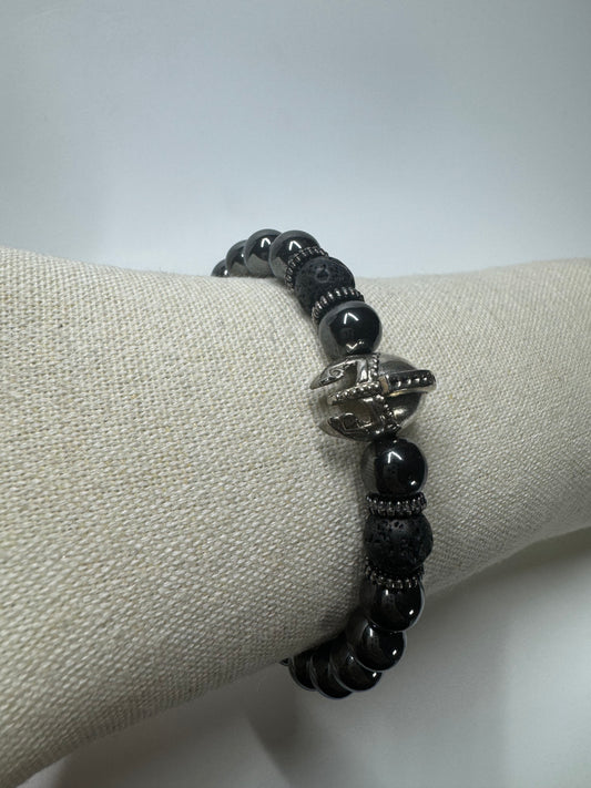 Exklusives Hämatit Armband - 20cm