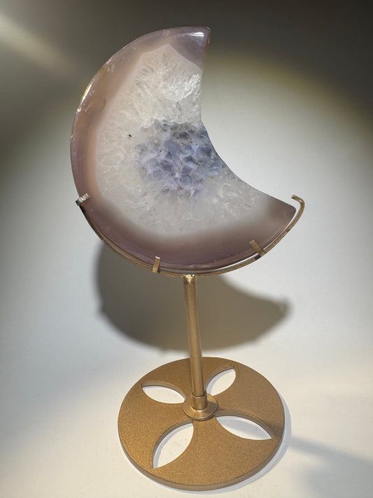 Bezaubernder Achat Mond inkl. goldenem Ständer 💖