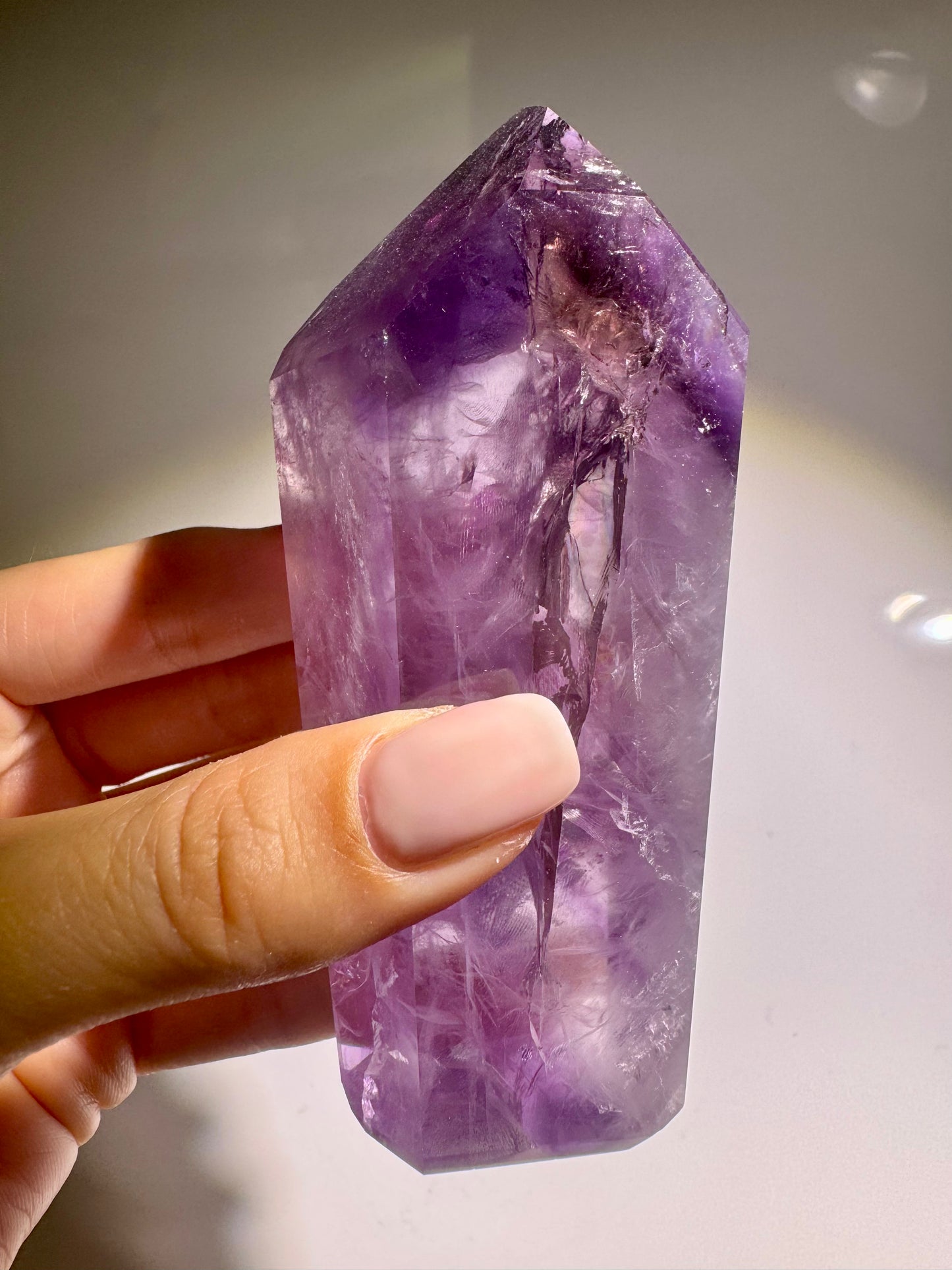 Ametrin Spitze 11 cm – Extra klare Qualität