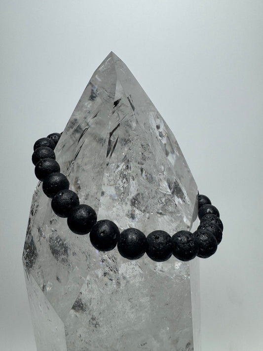 simples Lavastein-Armband - ca. 20cm