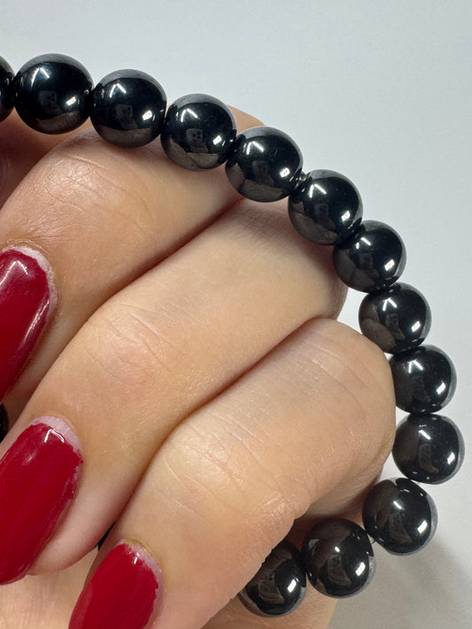 Minimalistisches Hämatit Armband - ca. 16cm