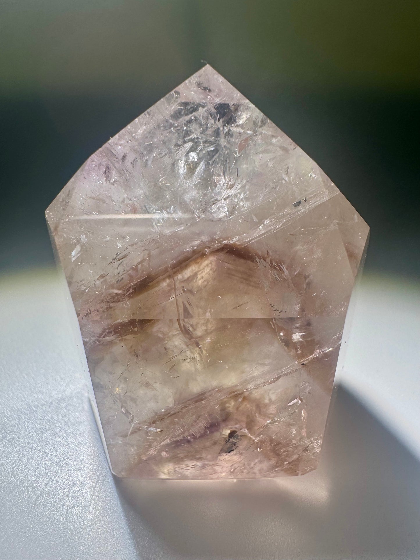 Fluoreszierende Ametrin-Phantomspitze – 5.1 cm | Museumsqualität aus Brasilien mit UV-Effekt & Regenbogen