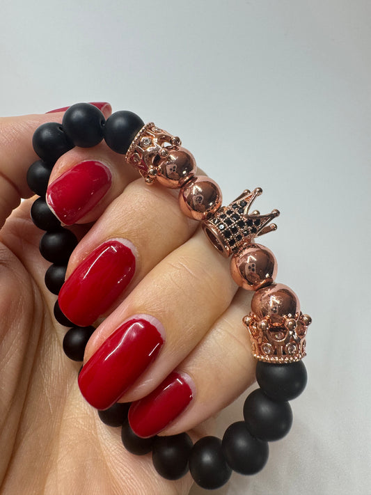 Onyx Armband 👑 - ca. 16cm