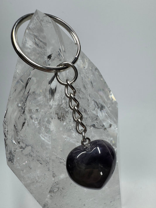 Süsser Schlüsselanhänger mit Amethyst-Herz 💜🔑
