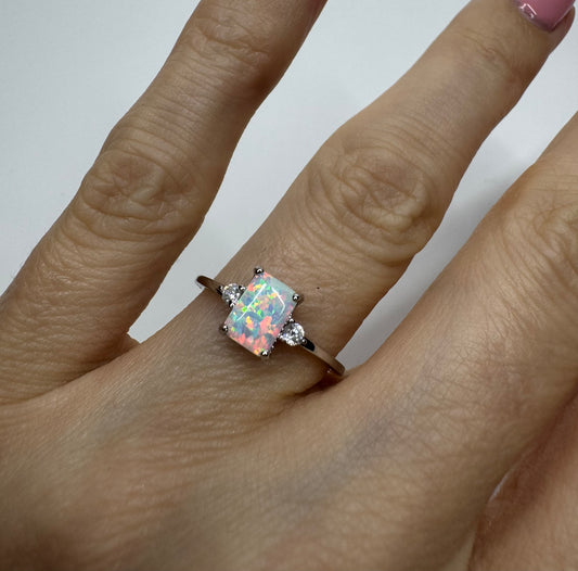 Bezaubernder Opal Ring 💍 925 Silber - Grösse 6/52