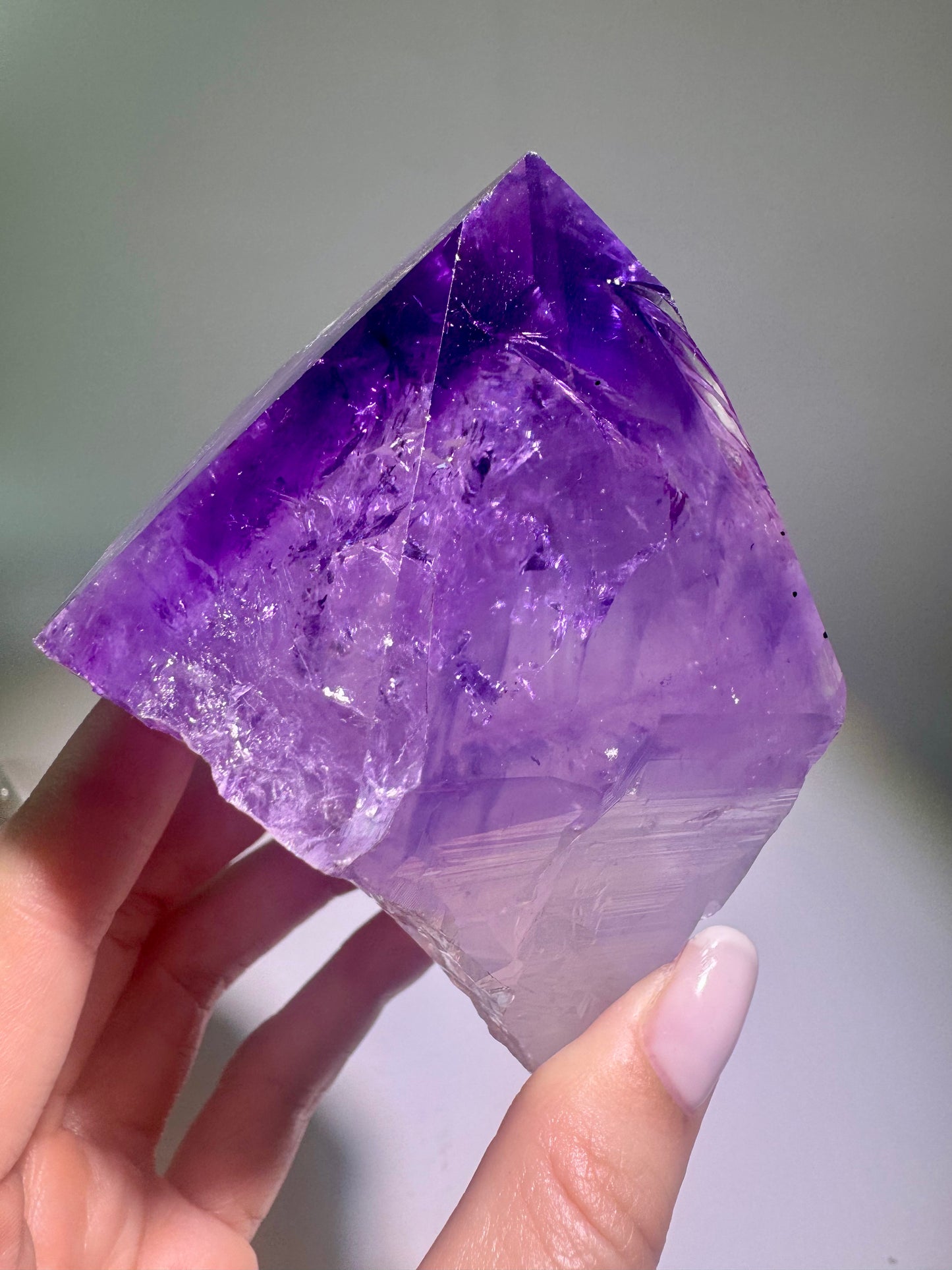 Amethyst Spitze – 11.6 cm Naturspitze aus Brasilien | seltene Amethyst-Zahnspitze