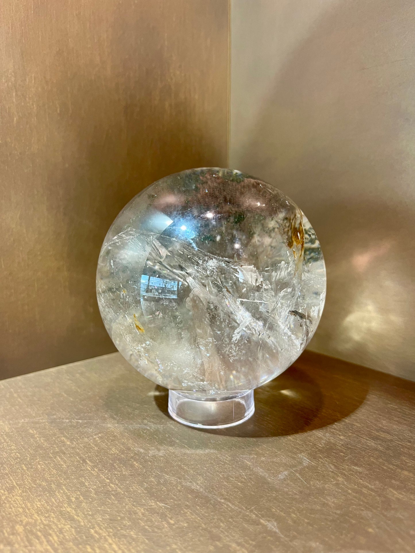 Boule de cristal de quartz de jardin 11 cm – 1,97 kg | Lodolite magique, profonde et claire