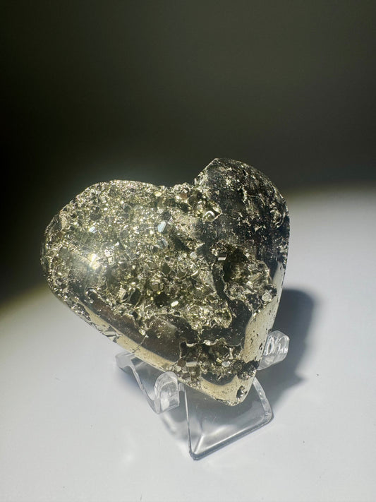 Schönes Pyritherz aus Peru – Einzelstück in 1A Qualität, Erfolg & Wohlstand, kraftvoller Pyrit Kristall ✨