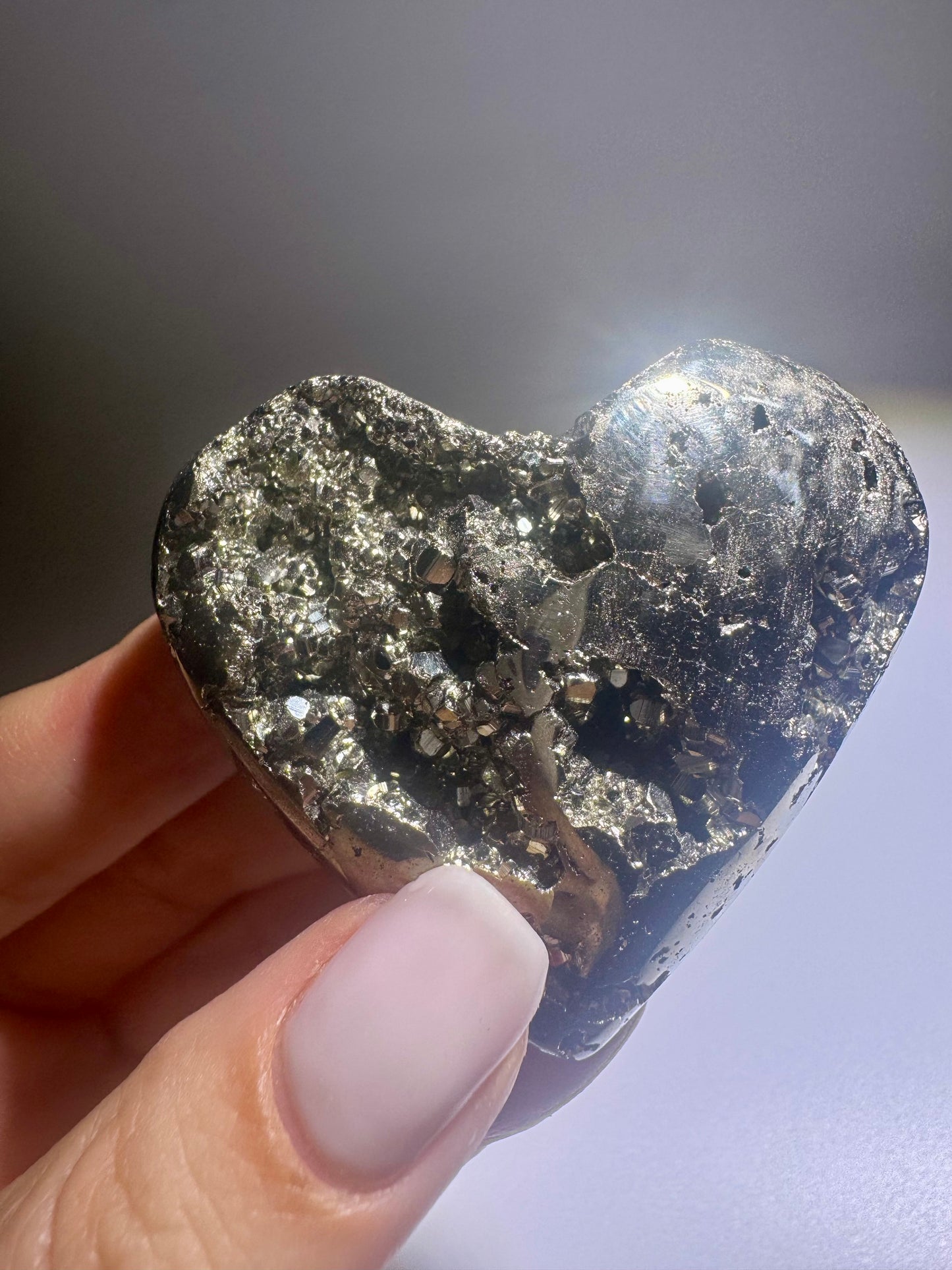 Schönes Pyritherz aus Peru – Einzelstück in 1A Qualität, Erfolg & Wohlstand, kraftvoller Pyrit Kristall ✨