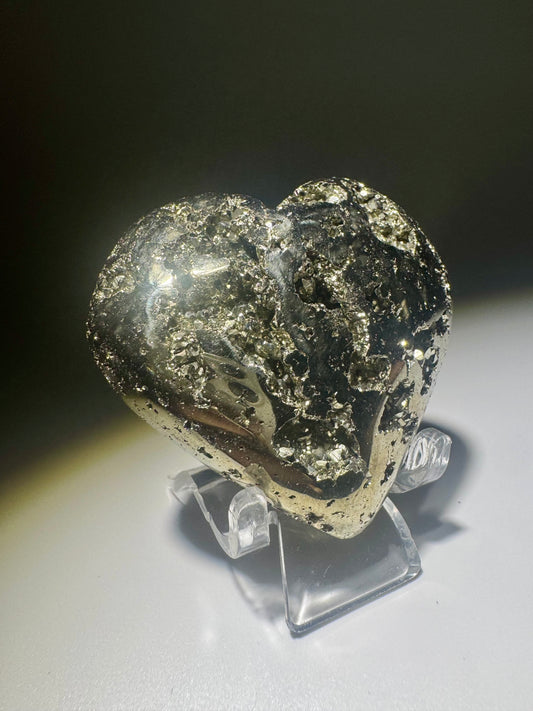 Bezauberndes Pyritherz aus Peru – Einzelstück in 1A Qualität, Erfolg & Wohlstand, kraftvoller Pyrit Kristall ✨