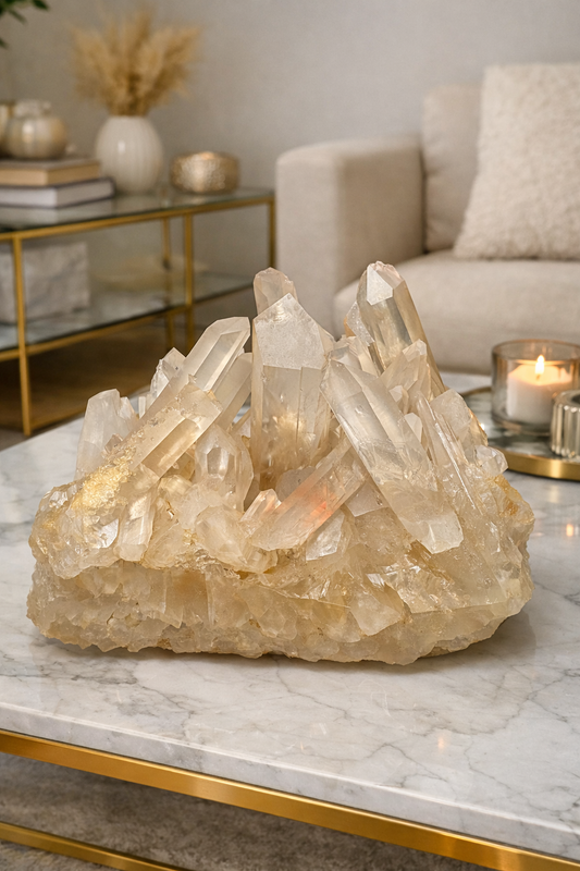 Light Pink Himalaya Quarzstufe 27 x 20 x 16 cm 7,2 kg naturgewachsener Kristall