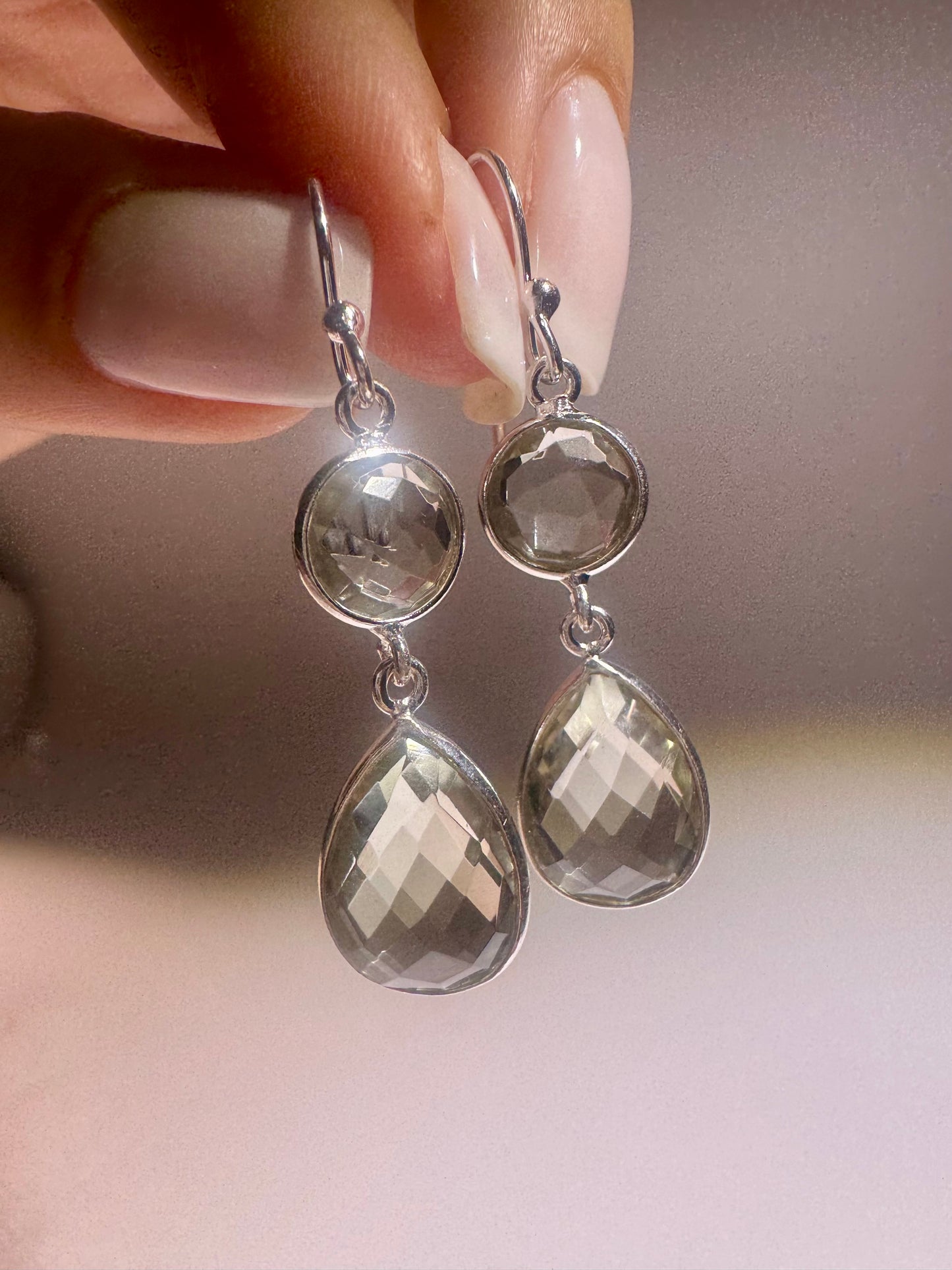 Prasiolith-Ohrringe (grüner Amethyst) 925 Silber – Bezaubernd, Elegant & Edel