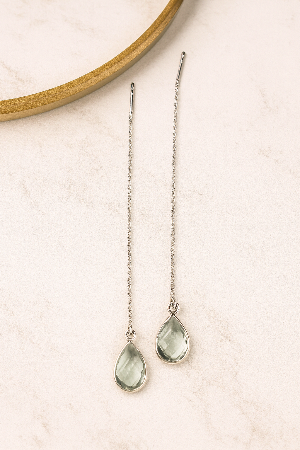 Prasiolith-Ohrringe (grüner Amethyst) 925 Silber – Extraklar, 1A-Qualität, Elegant & Edel