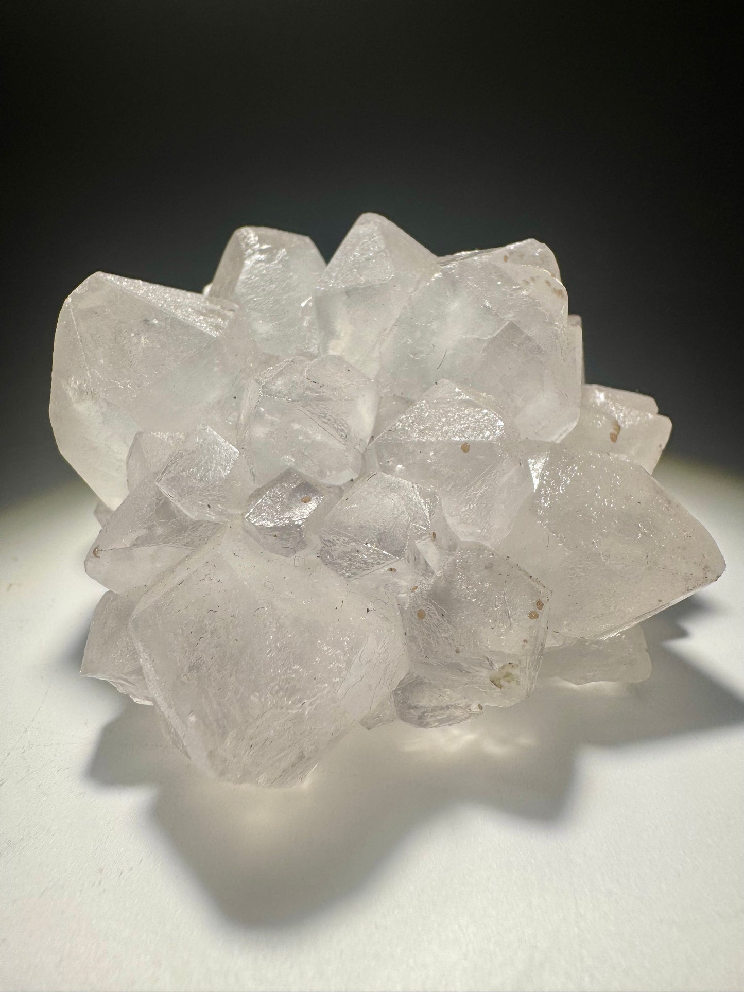 Quarzblüte 7.3cm Uruguay – Stalaktit Unikat weiss transparent