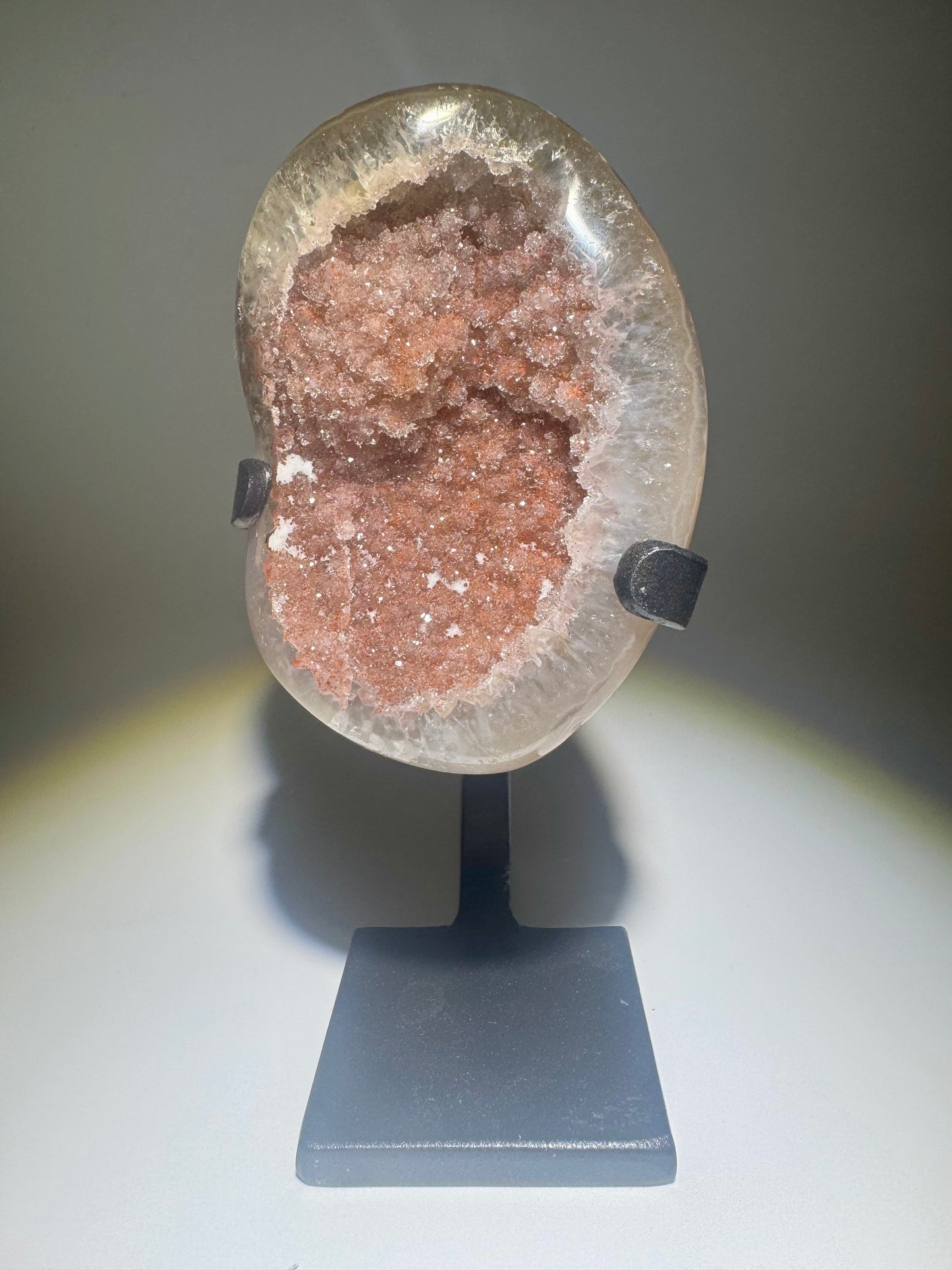 Rainbow Amethyst Kristall aus Brasilien mit Sugary-Doppelkristallisation – hellrote Farbe – 1A-Qualität