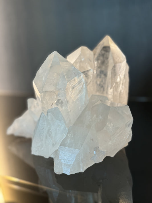 Riesige Kristall-Stufe aus hochwertigem Quarz, 19cm, 3.34kg