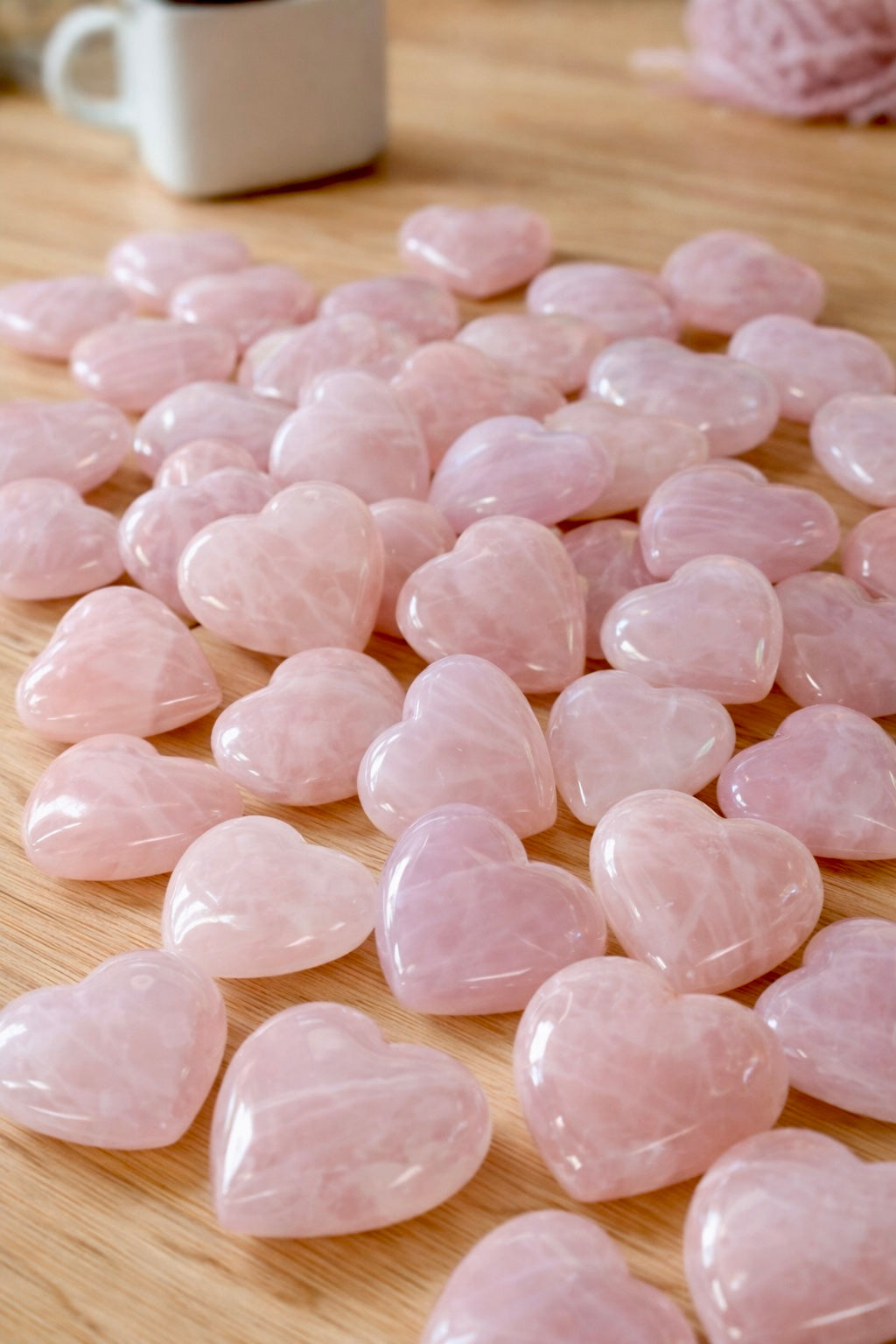Rosenquarz Herz 5 cm Brasilien Premium-Qualität – natürlicher rosa Quarz Kristall