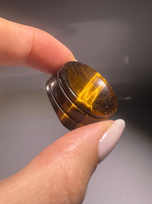 Tigerauge Kristallkugel Ständer kaufen – Naturstein Handmade 2.7 cm