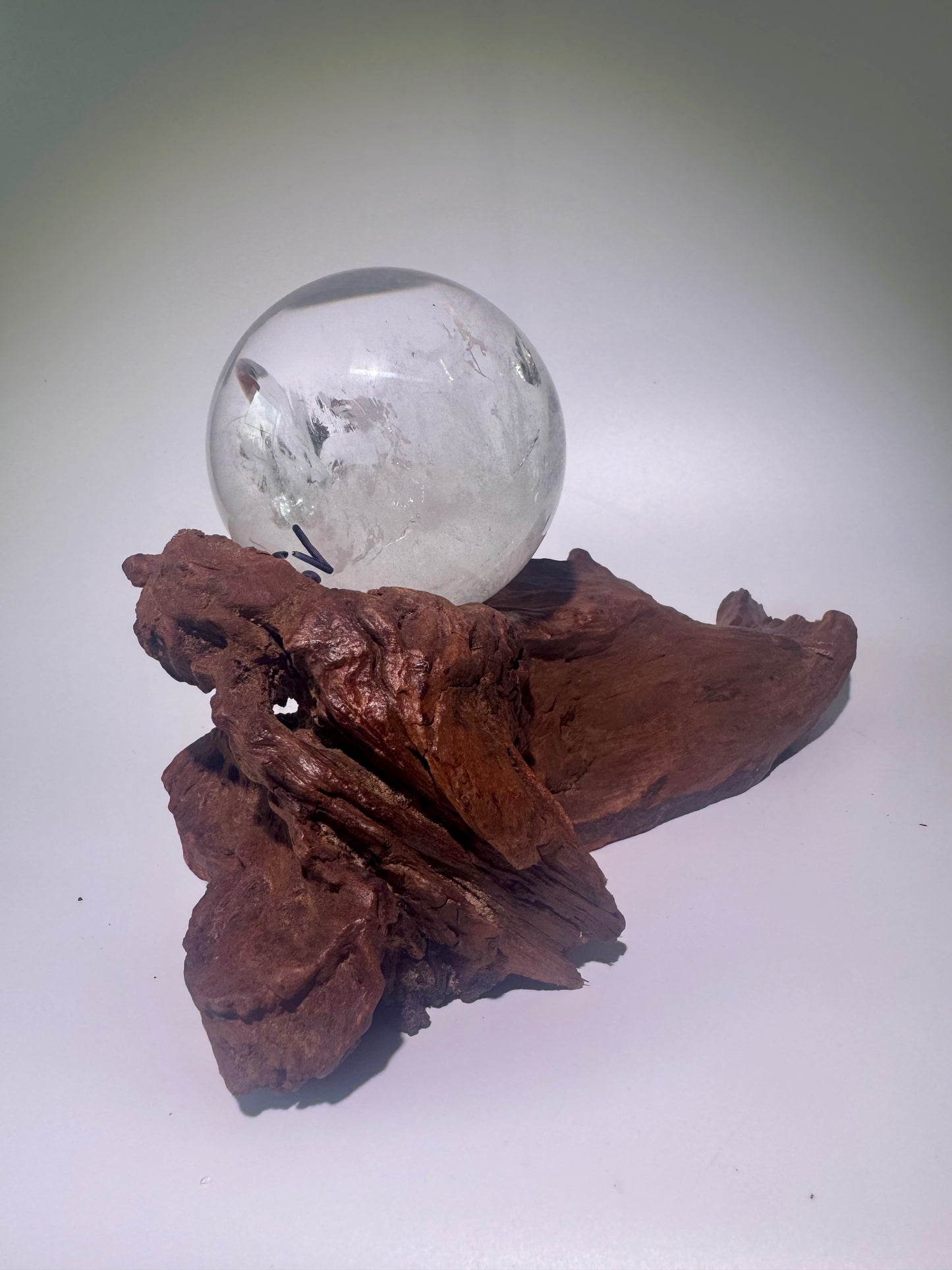 Wurzelständer für Kristallkugeln – Handgemacht – Natur-Deko für Kugeln 4–8 cm – Holzständer 21 cm