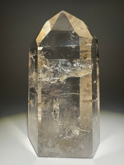 Champagnerfarbene ganz klare Rauchquarz Spitze 🥂 - 12.5cm, 682g