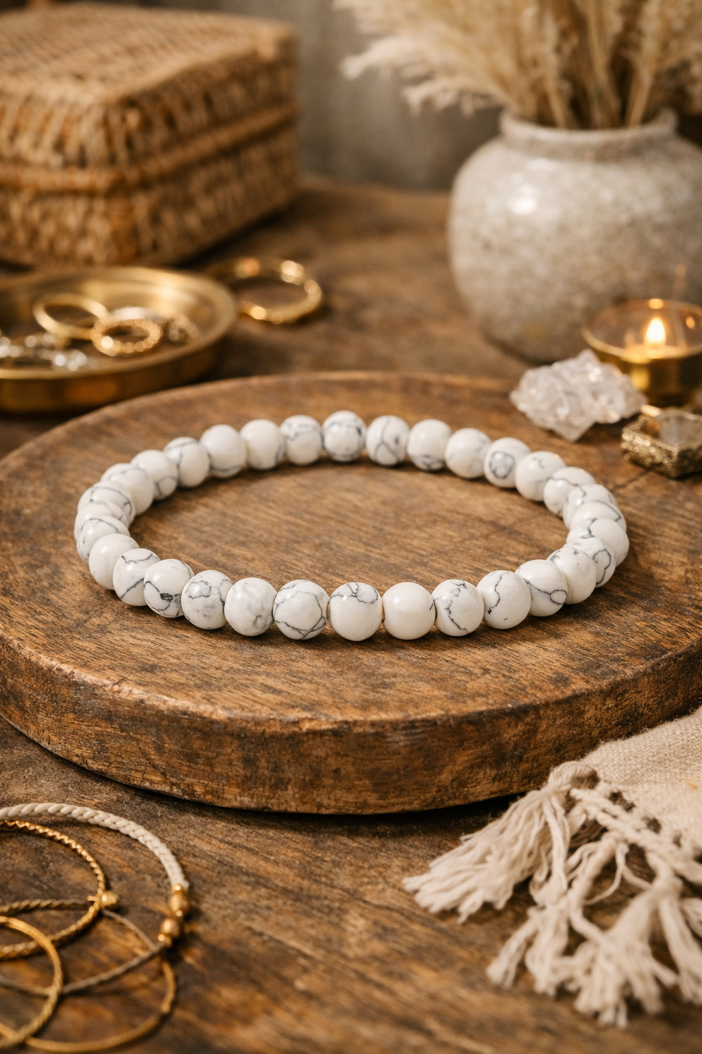 Howlit Armband – Sanfter Begleiter für Ruhe & Balance | Edelsteinarmband