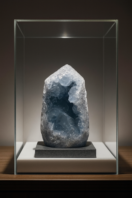 Hellblaue Celestin Kristallspitze 11 cm – Edelstein in Premiumqualität aus Madagaskar