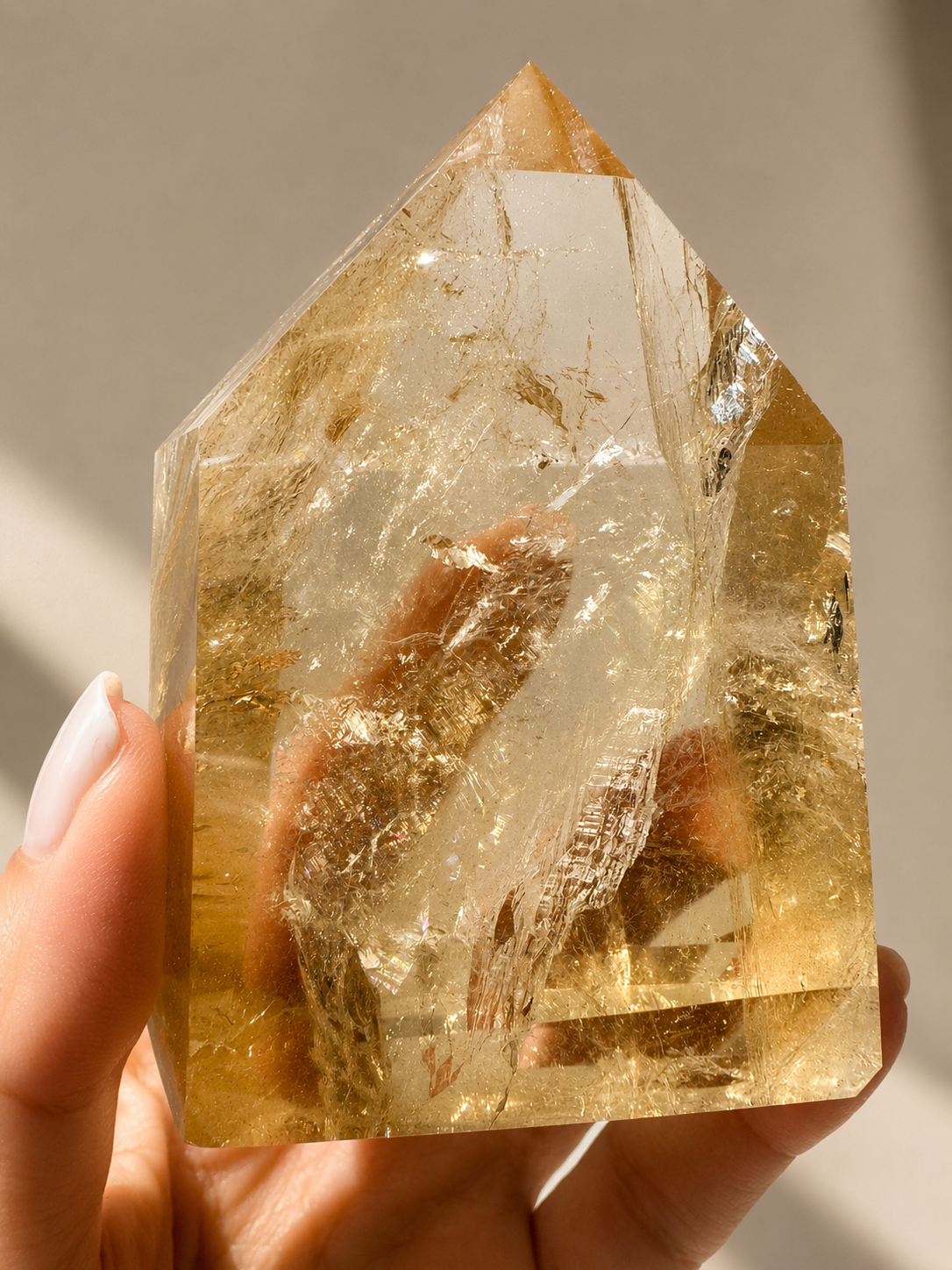 Natural Citrine Point 6.2 cm – 142 g Ultra-clear Crystal from Brazil 💎🍯