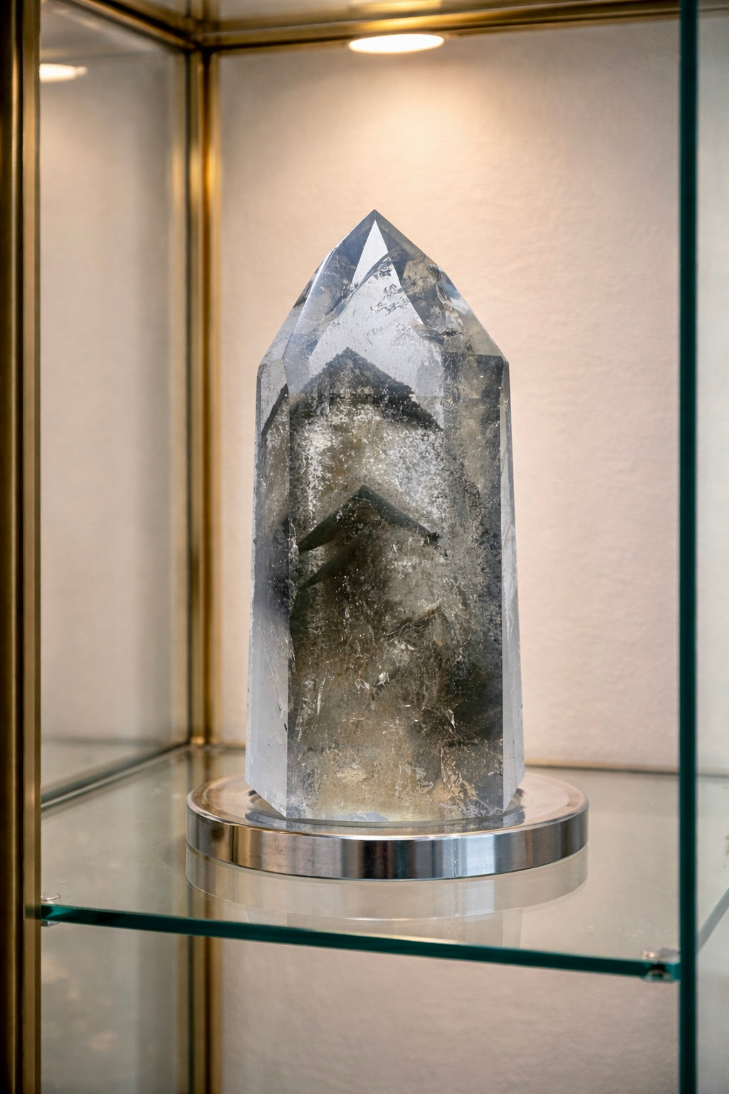 Perfekte schwarze Phantom Kristall Spitze (sehr klar) 🖤 - 11cm, 286g