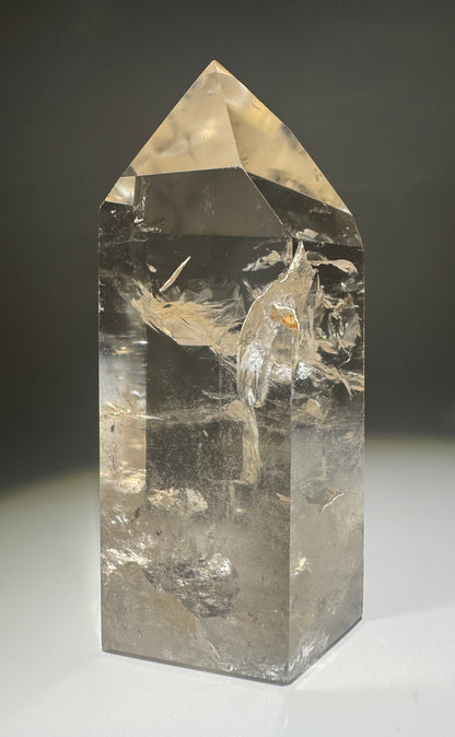 Champagnerfarbene ganz klare Rauchquarz Spitze 🥂 - 12.5cm, 682g