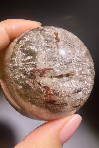 Lodolith Garden Quarz Kugel – 6 cm · 263 g · Traumhaft klare Naturkunst