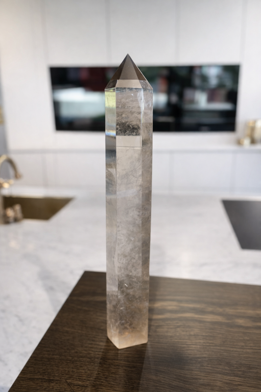 Riesige Extra Klare Rauchquarz Spitze – 47 cm, 1A-Qualität, Brasilien