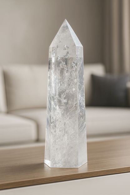 Lemurian Kristallspitze 25 cm · 1.33 kg – Extra klare Premiumqualität · Bahia