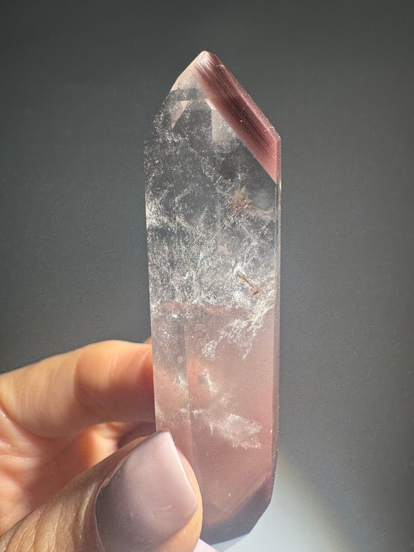 1A-Qualität Pink Lithium Doppeländer 7 cm, mit Phantomlinien