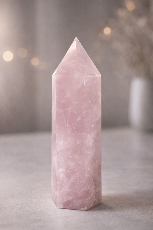 Rosenquarz Spitze - 15cm, 522g