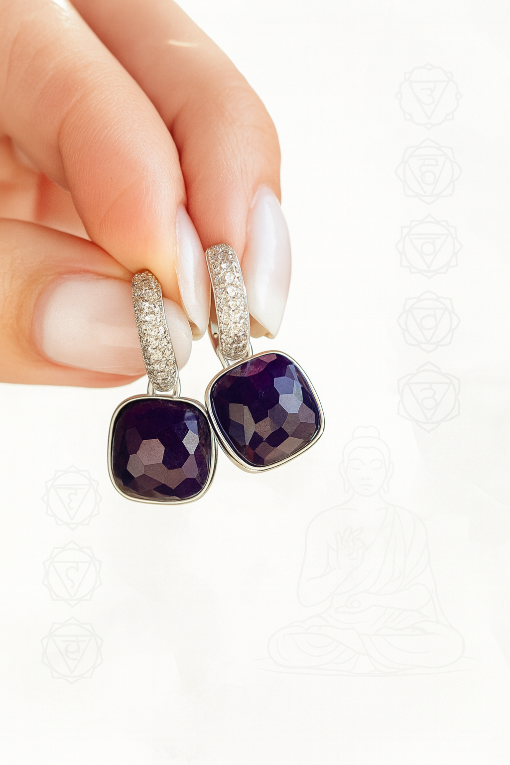 Amethyst Ohrringe 925 Sterling Silber – Edelstein Schmuck