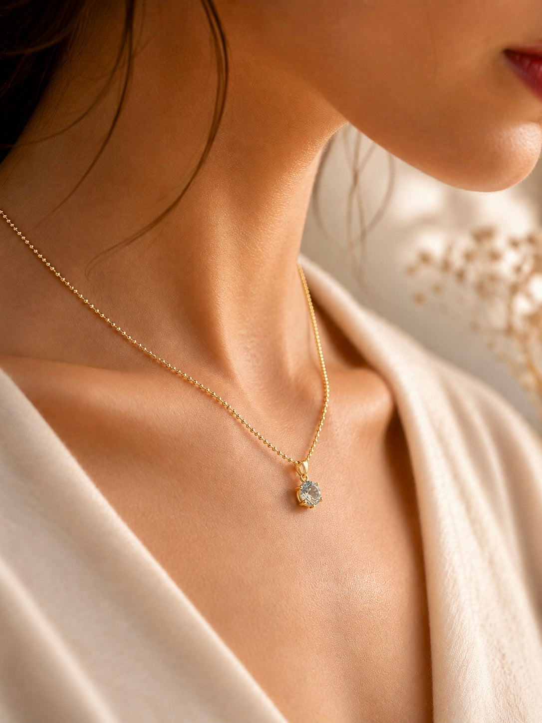 Ciondolo esclusivo in topazio blu 2 cm – Sfaccettato e prezioso in argento 925 ✨