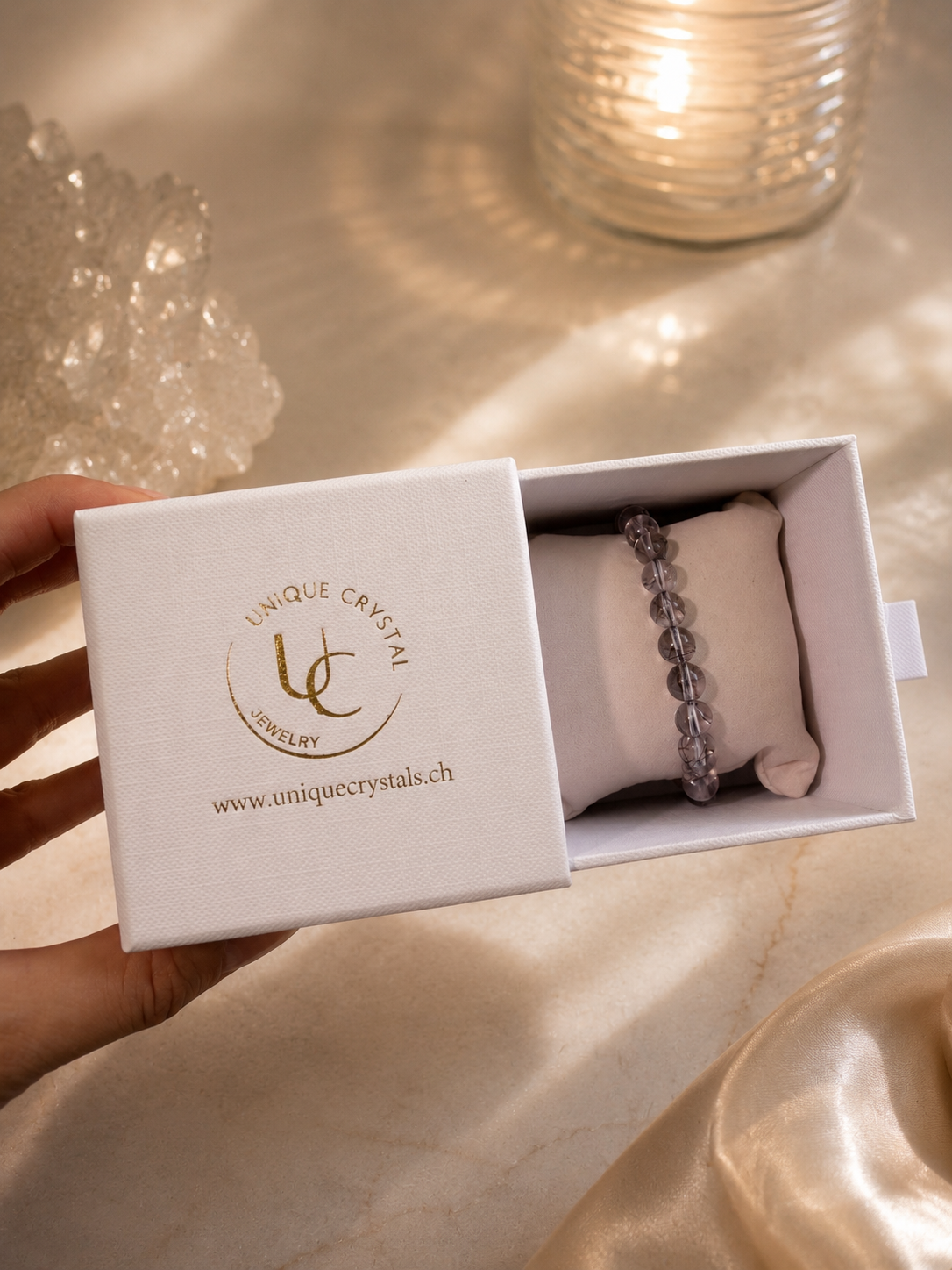 Black Rutilquarz Armband für Klarheit, Schutz und innere Stärke
