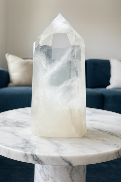 Riesige extra klare Bergkristall Spitze (Kristall, Quarz)) 💎 - 35cm, 12.5kg