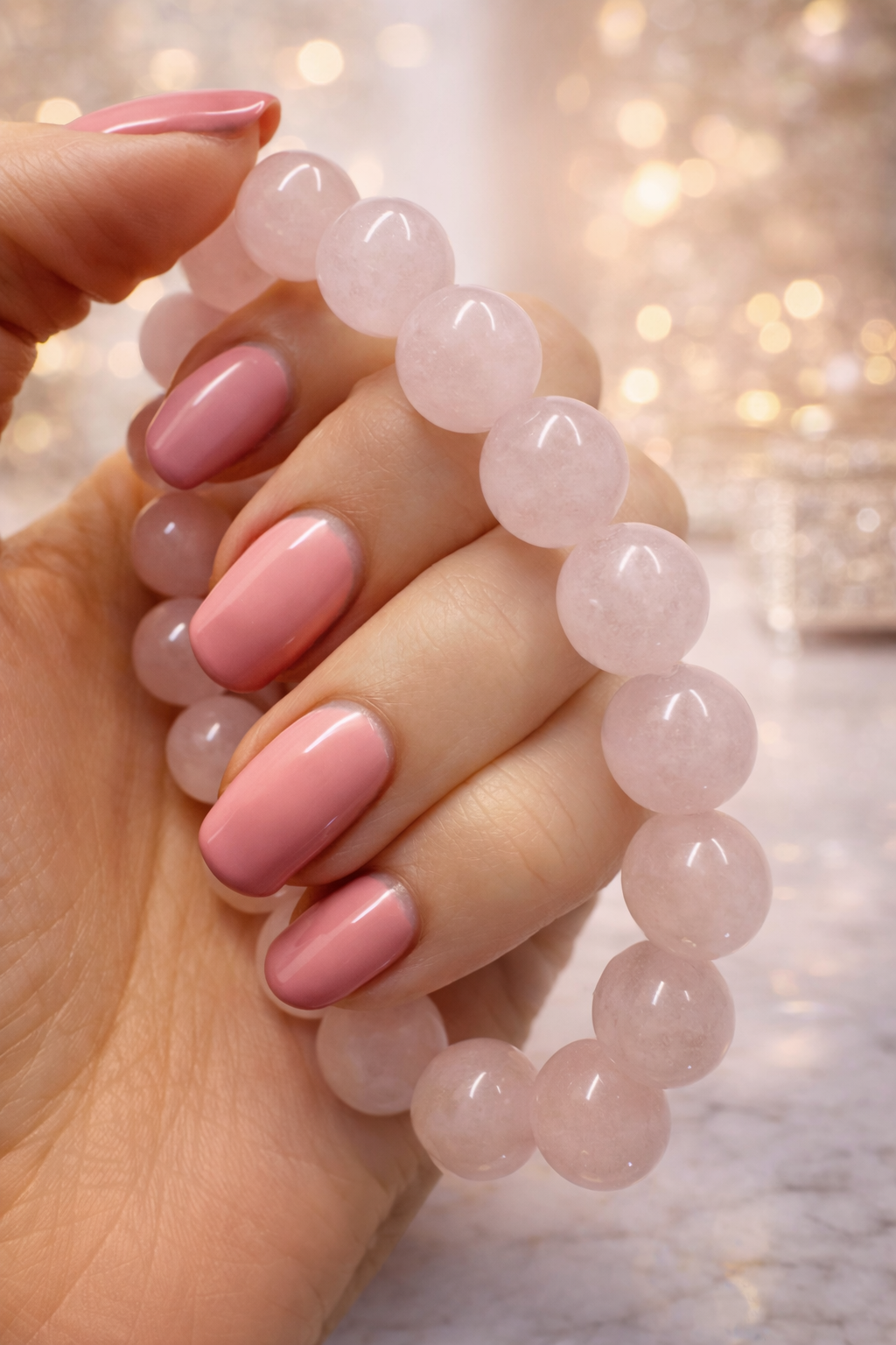 Bezauberndes Rosenquarz Armband 💗- 18cm