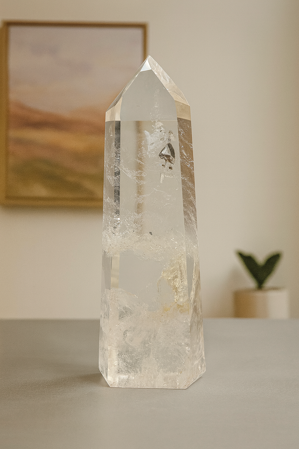 Bergkristallspitze (extra klar) - 16cm, 730g