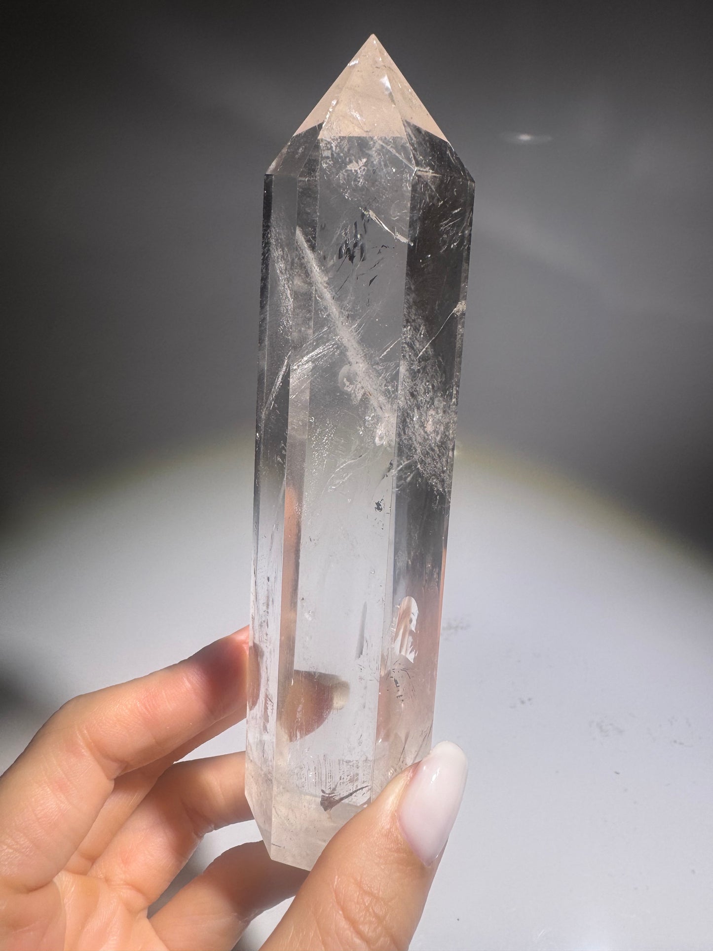 Sehr klare Bergkristall Spitze - 14cm, 265g