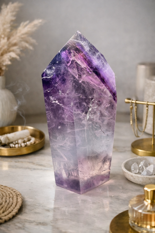 Phantom Amethyst mit Ametrin 10.6cm, 322g - Premium Qualität