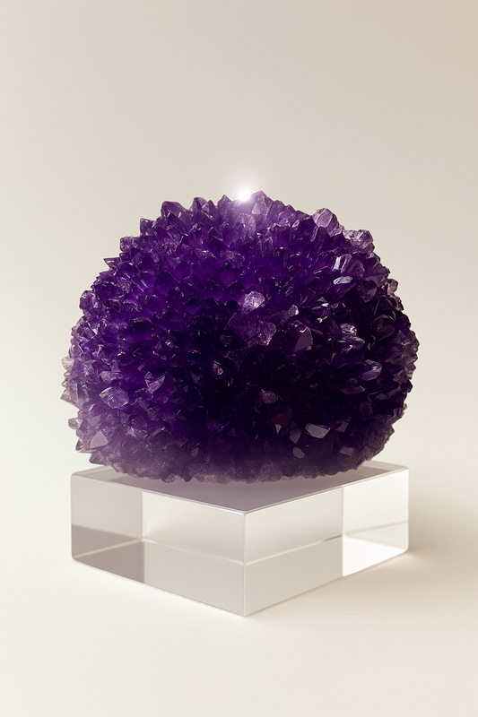 Hochwertiger Amethyst Stalaktit aus Uruguay – Kristallblüte mit intensiver Farbe
