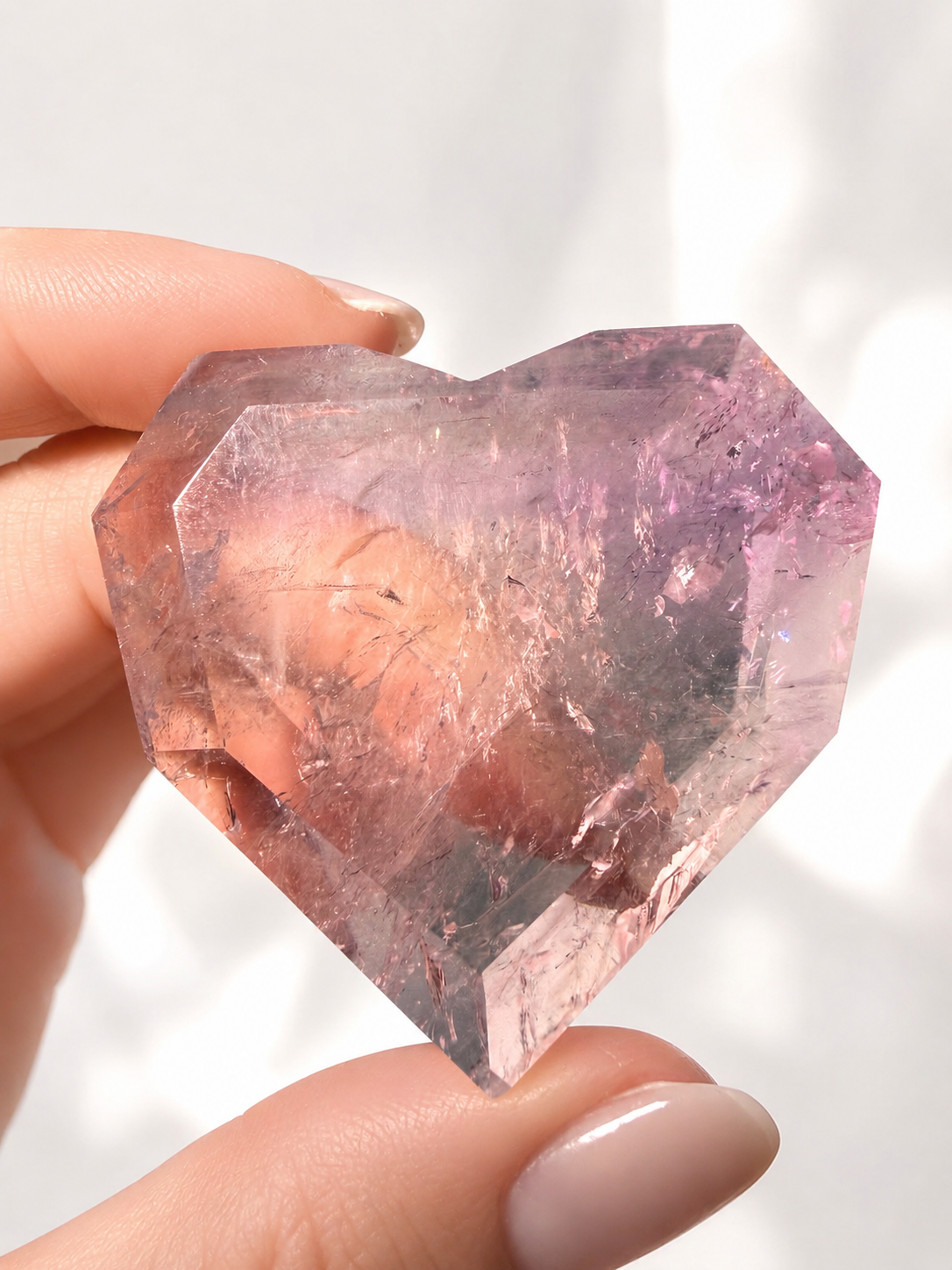Facettierte Amethyst Herzen aus Brasilien – extra klare 1A Qualität