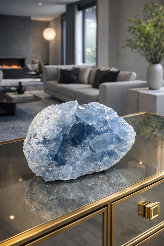 Celestin Stufe aus Madagaskar 💎 Klar & funkelnd ✨ Premium Qualität