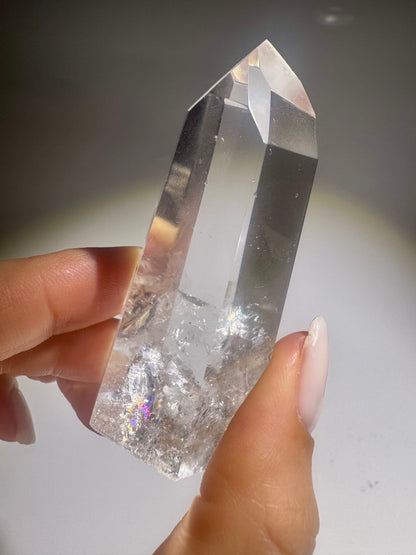 Lemurian Quarz Spitze – extra klar, poliert