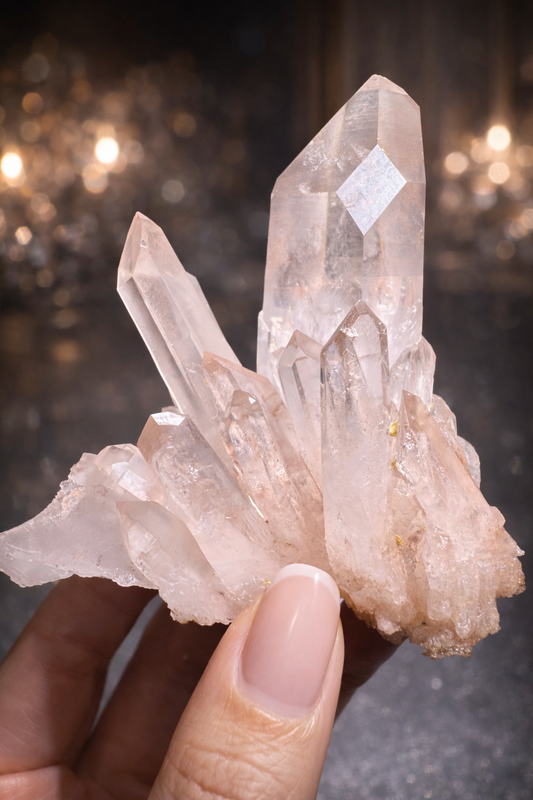 Wunderschöne naturbelassene Pink Himalaya Quarz