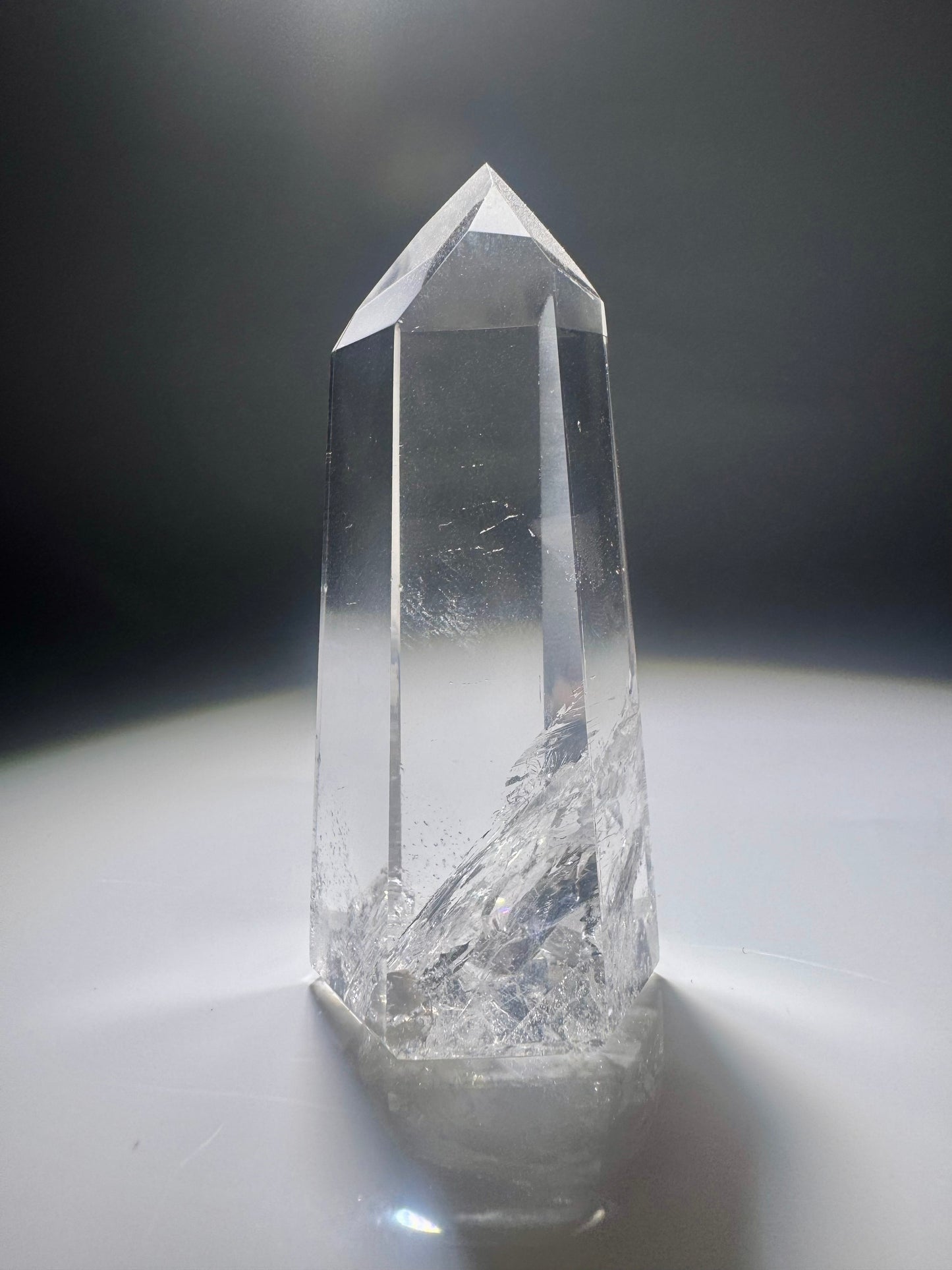 Lemurian Quarz Spitze – extra klar, poliert