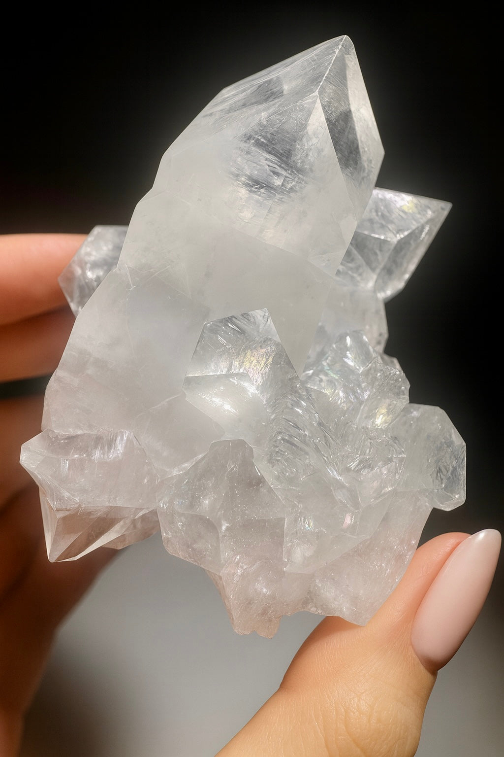 Extraklarer Diamond Apophyllite – Premium Sammlerstück 7.4 cm