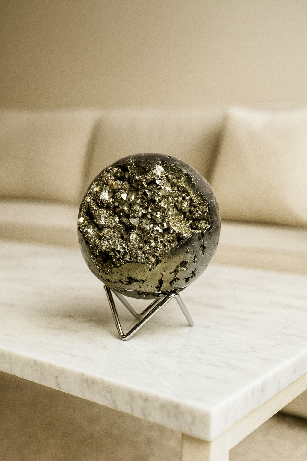 Pyrit Kugel (extra Goldglanz & grosse Kristalle) - 11cm, 3.1kg
